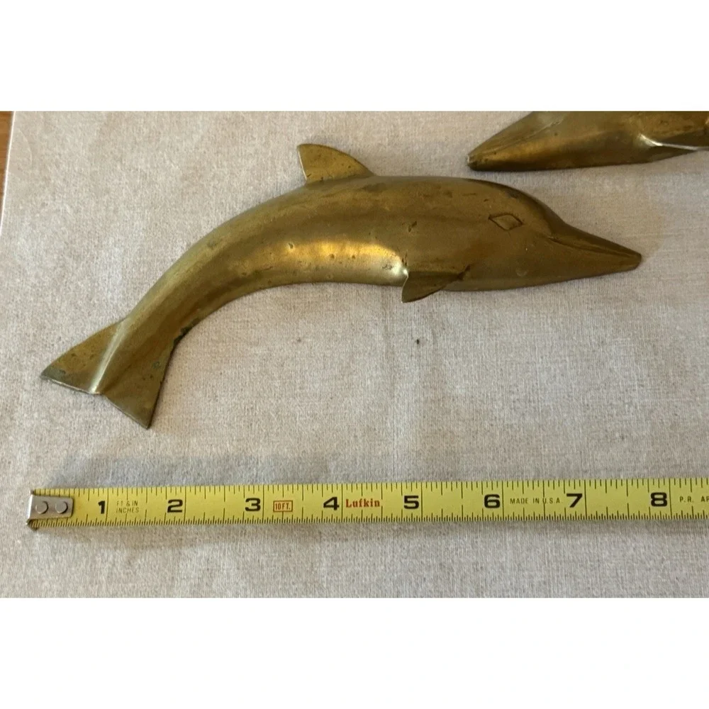 Set of 2 Vintage Brass 8